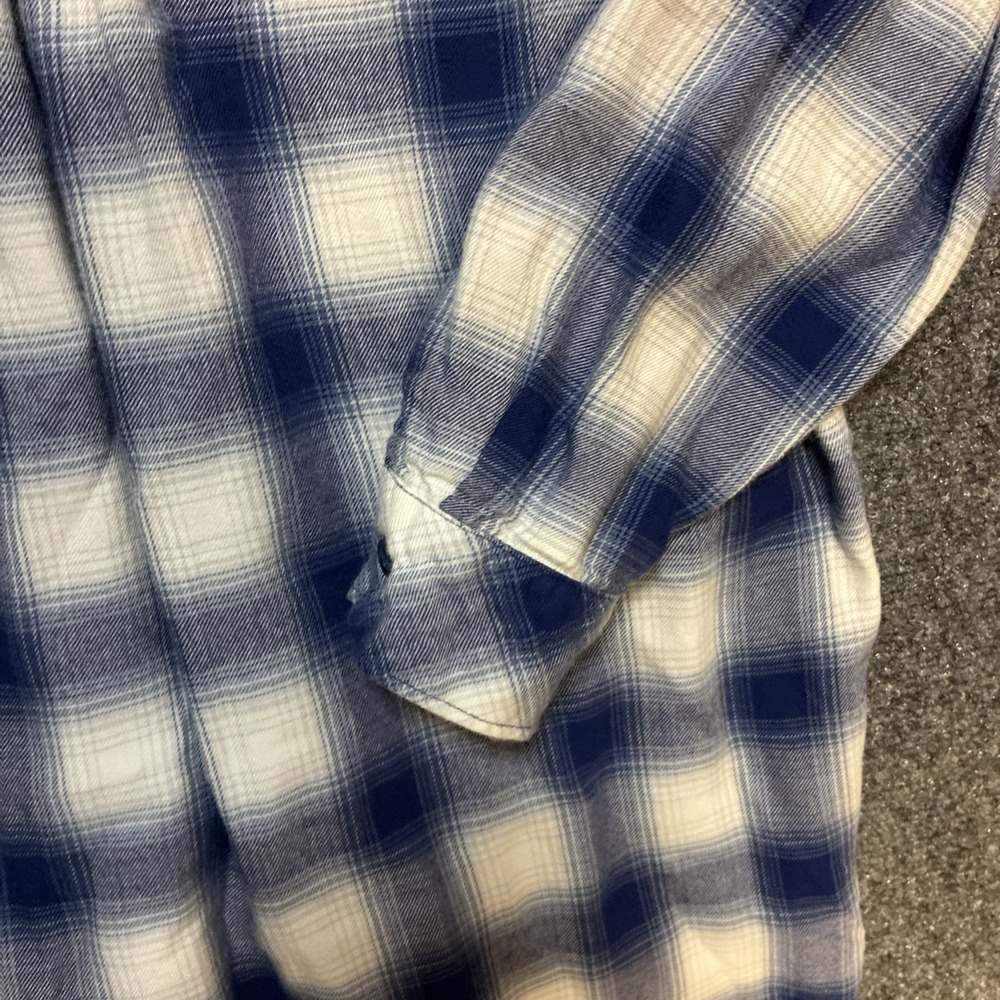 Boston Traders Women's Flannel Tunic Blue Plaid Size Large - Picture 12 of 12